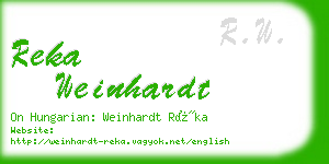 reka weinhardt business card